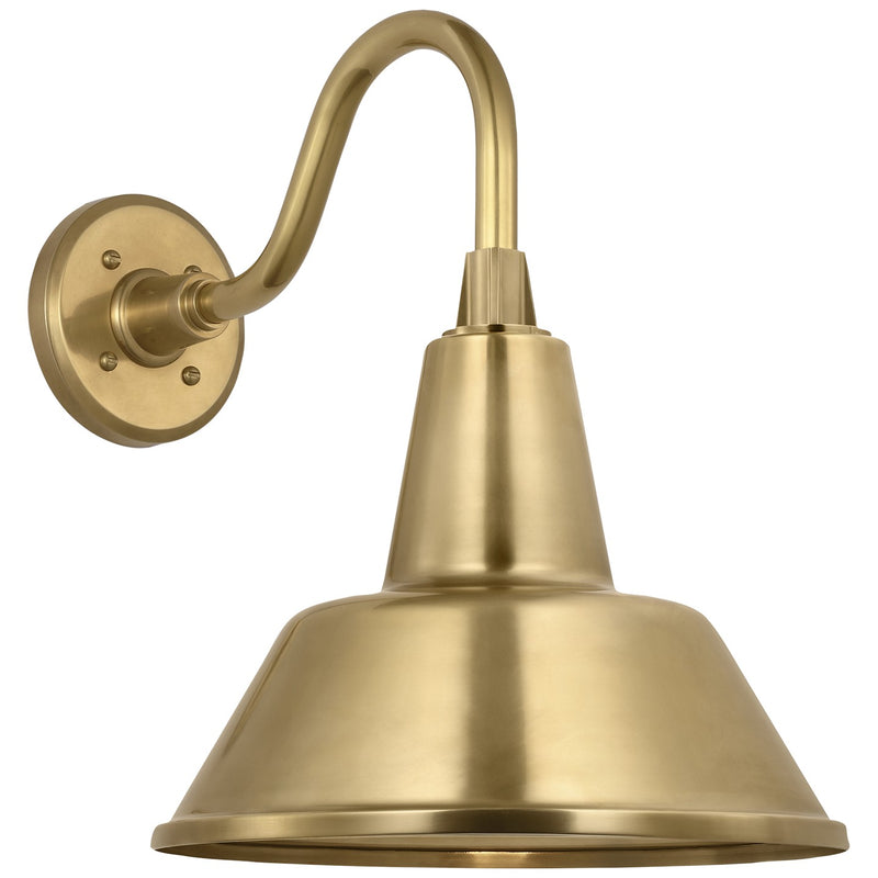 Visual Comfort Signature TOB 2816HAB/S1-HAB LED Barn Light, Hand-Rubbed Antique Brass