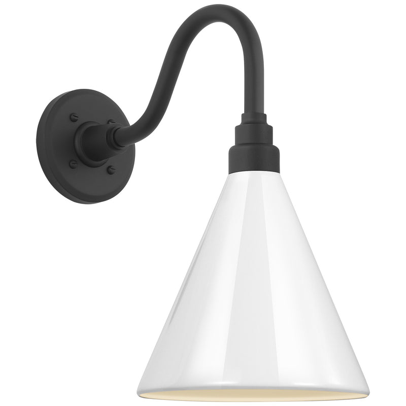 Visual Comfort Signature TOB 2816MBK/S10-WHT LED Barn Light, Matte Black