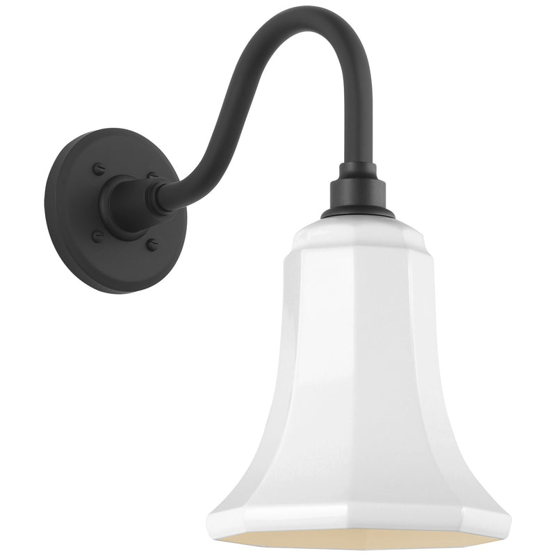 Visual Comfort Signature TOB 2816MBK/S8-WHT LED Barn Light, Matte Black