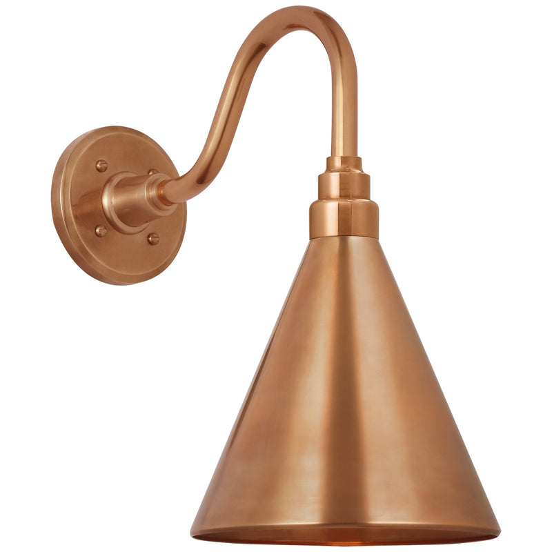 Visual Comfort Signature TOB 2816SC/S10-SC LED Barn Light, Soft Copper