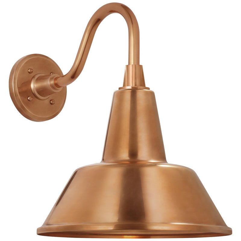 Visual Comfort Signature TOB 2816SC/S1-SC LED Barn Light, Soft Copper