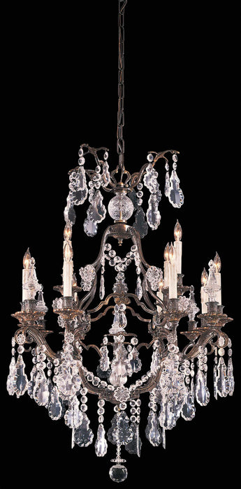 Metropolitan N950110 12 Light Chandelier, Oxide Brass