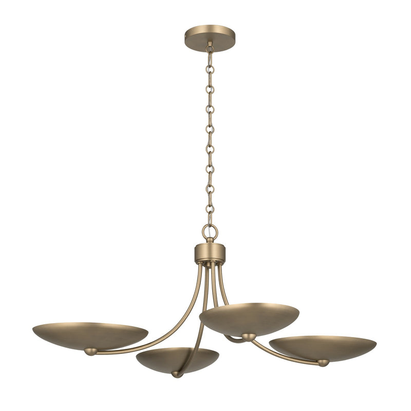 Kichler 52854CPZ Four Light Chandelier/Semi Flush, Champagne Bronze