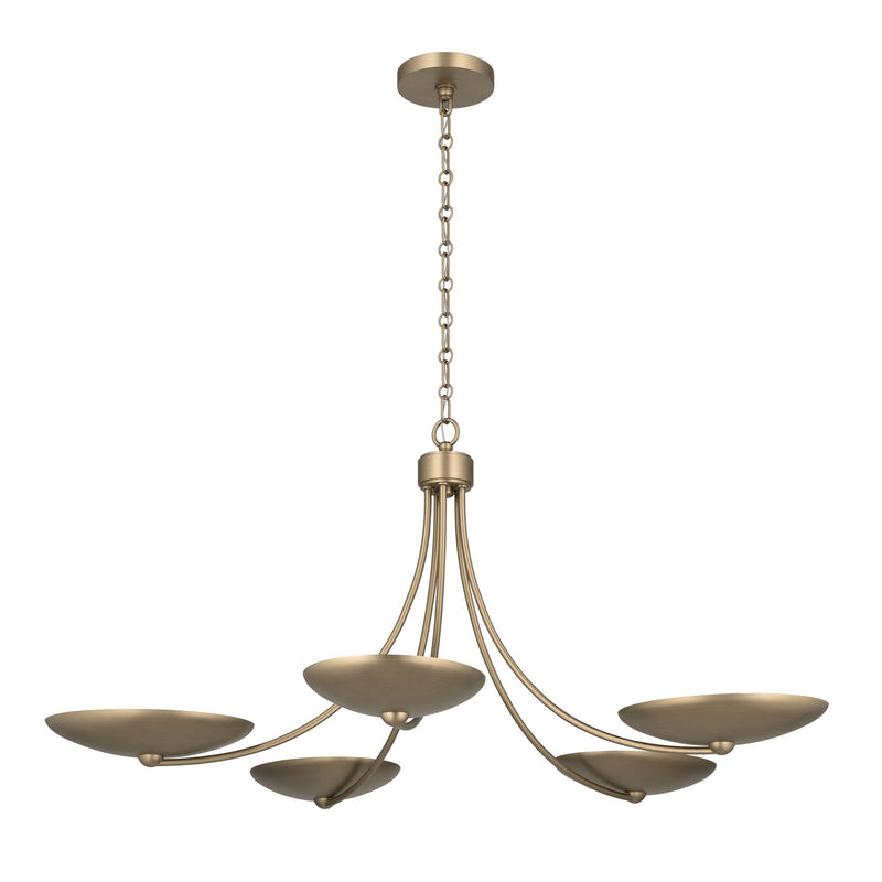 Kichler 52856CPZ Five Light Chandelier, Champagne Bronze