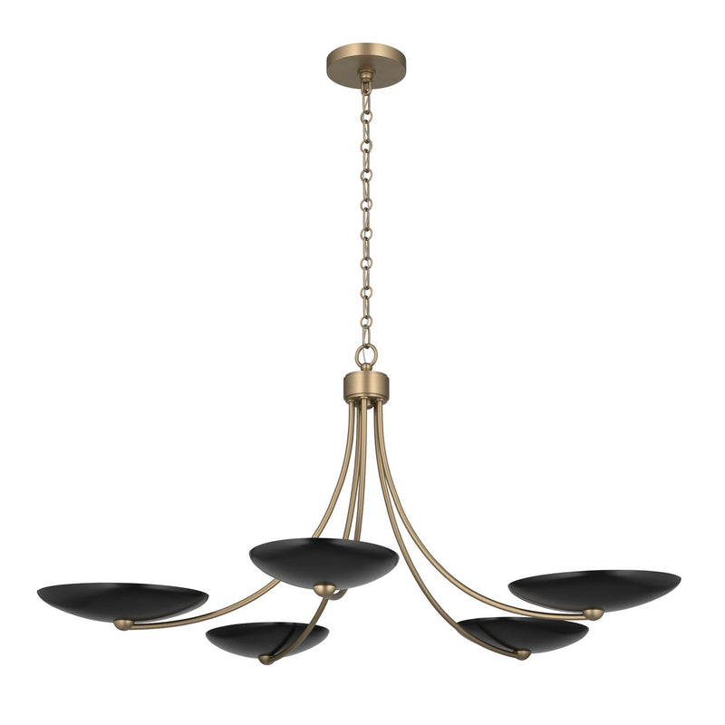 Kichler 52856CPZBK Five Light Chandelier, Champagne Bronze