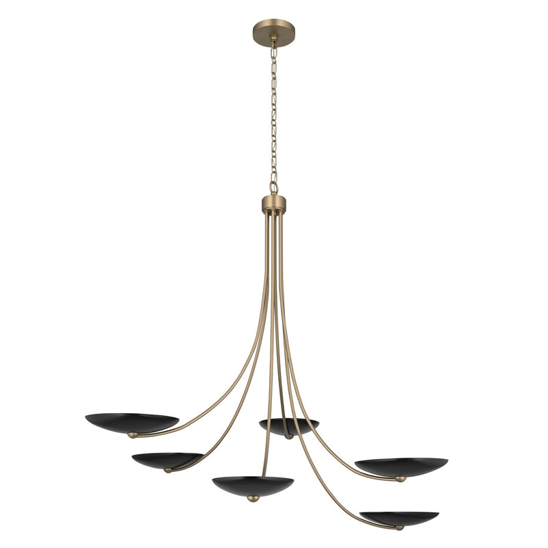 Kichler 52857CPZBK Six Light Chandelier, Champagne Bronze