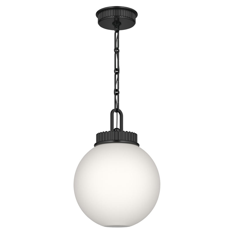 Kichler 52866BK One Light Pendant, Black