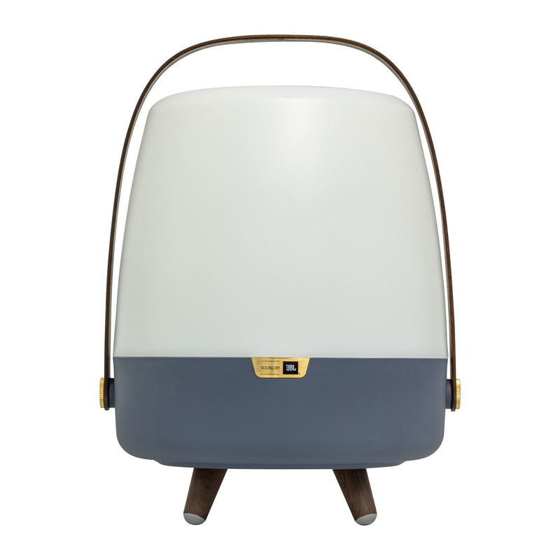 Adesso Home 1201-07 LED Speaker Lamp, Ocean - Blue W. Walnut Wood & Brass