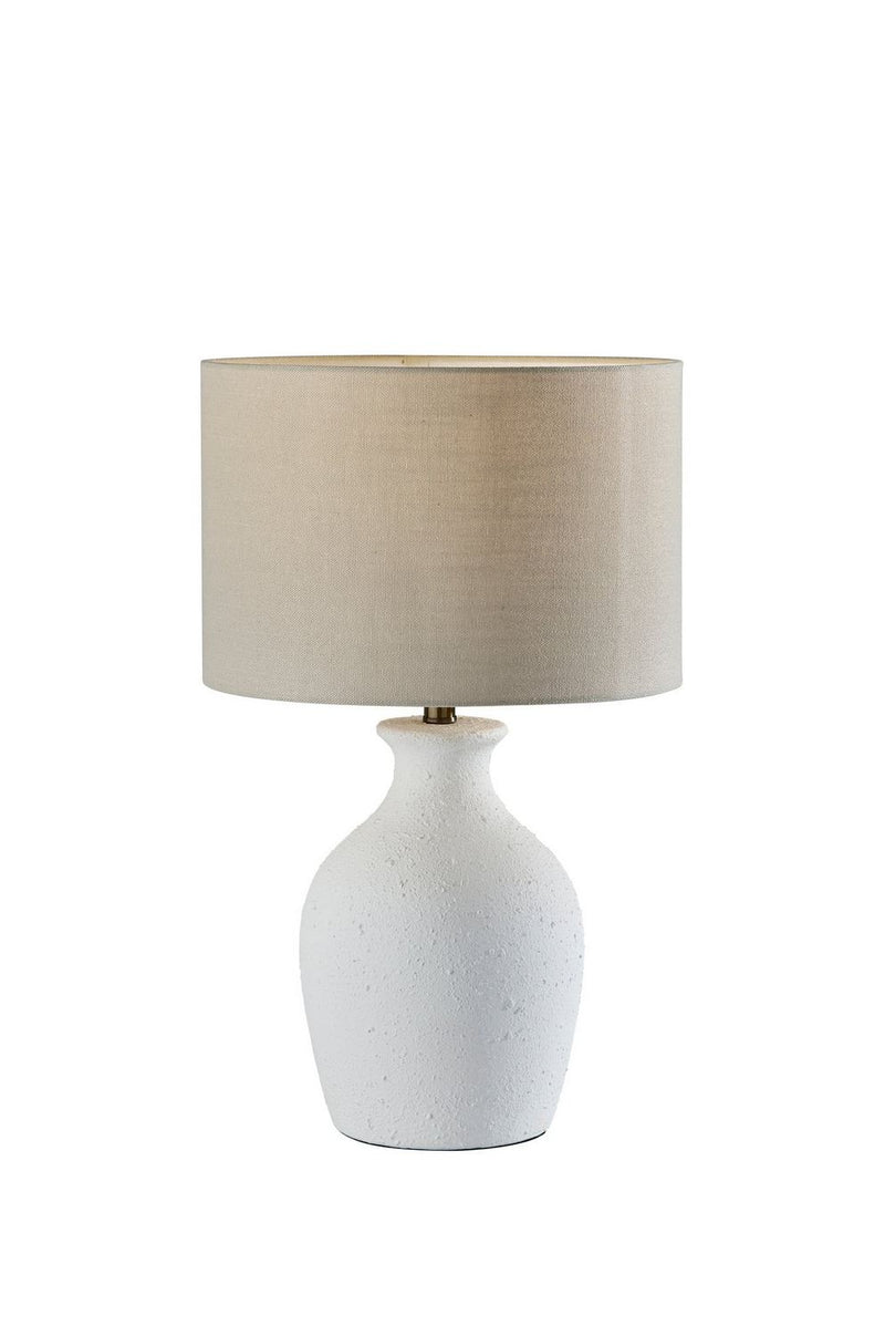 Adesso Home 1558-02 Table Lamp, White Textured Ceramic