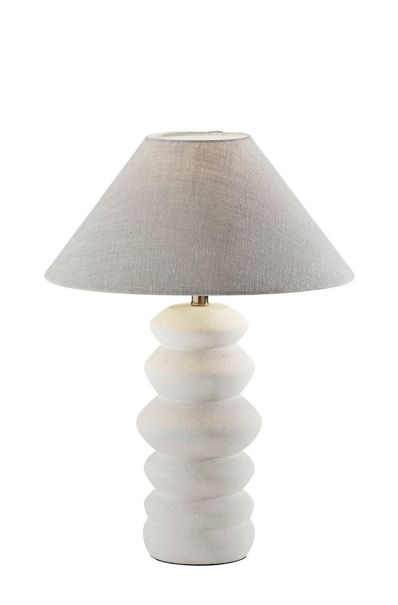 Adesso Home 1640-02 Table Lamp, Matte Off-White Ceramic