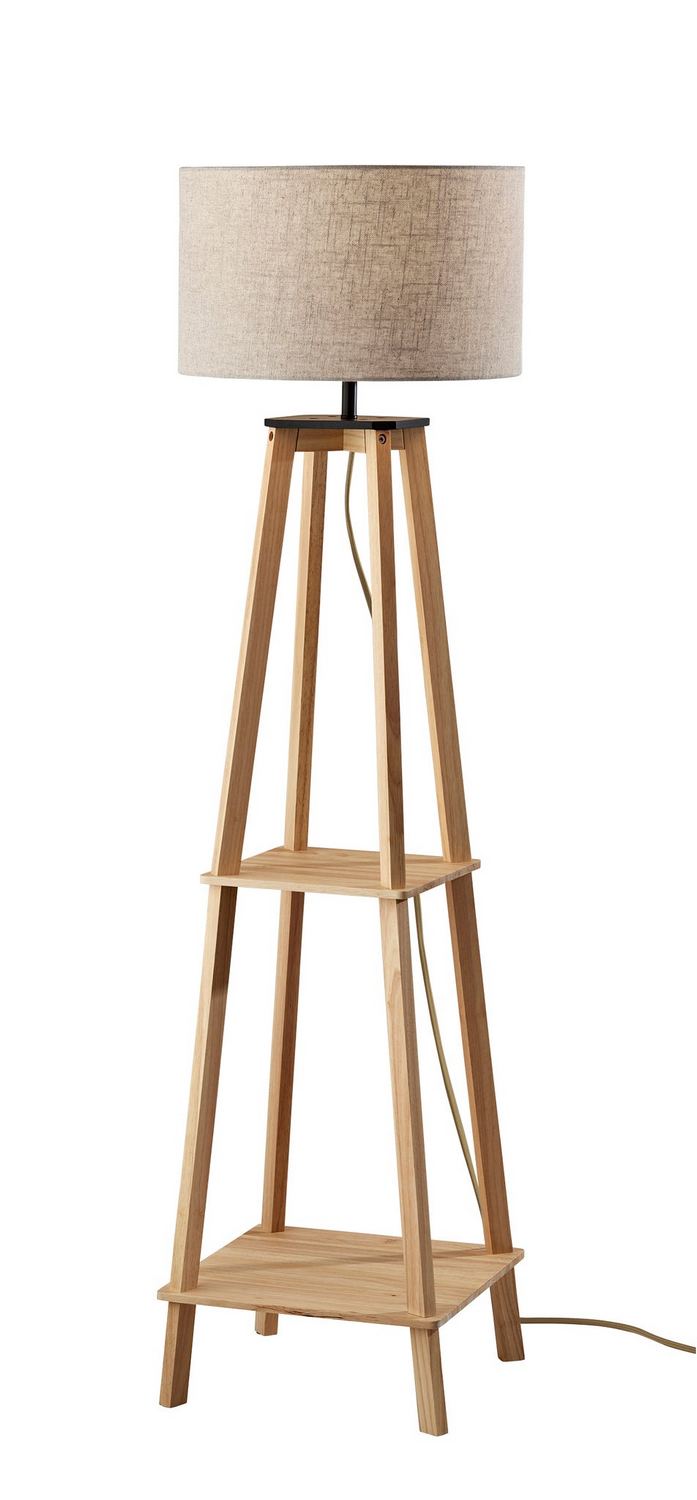 Adesso Home 3056-12 Floor Lamp, Natural Wood