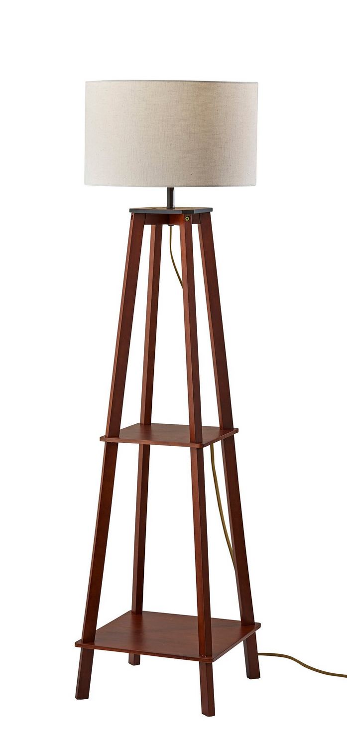 Adesso Home 3056-15 Floor Lamp, Walnut Wood