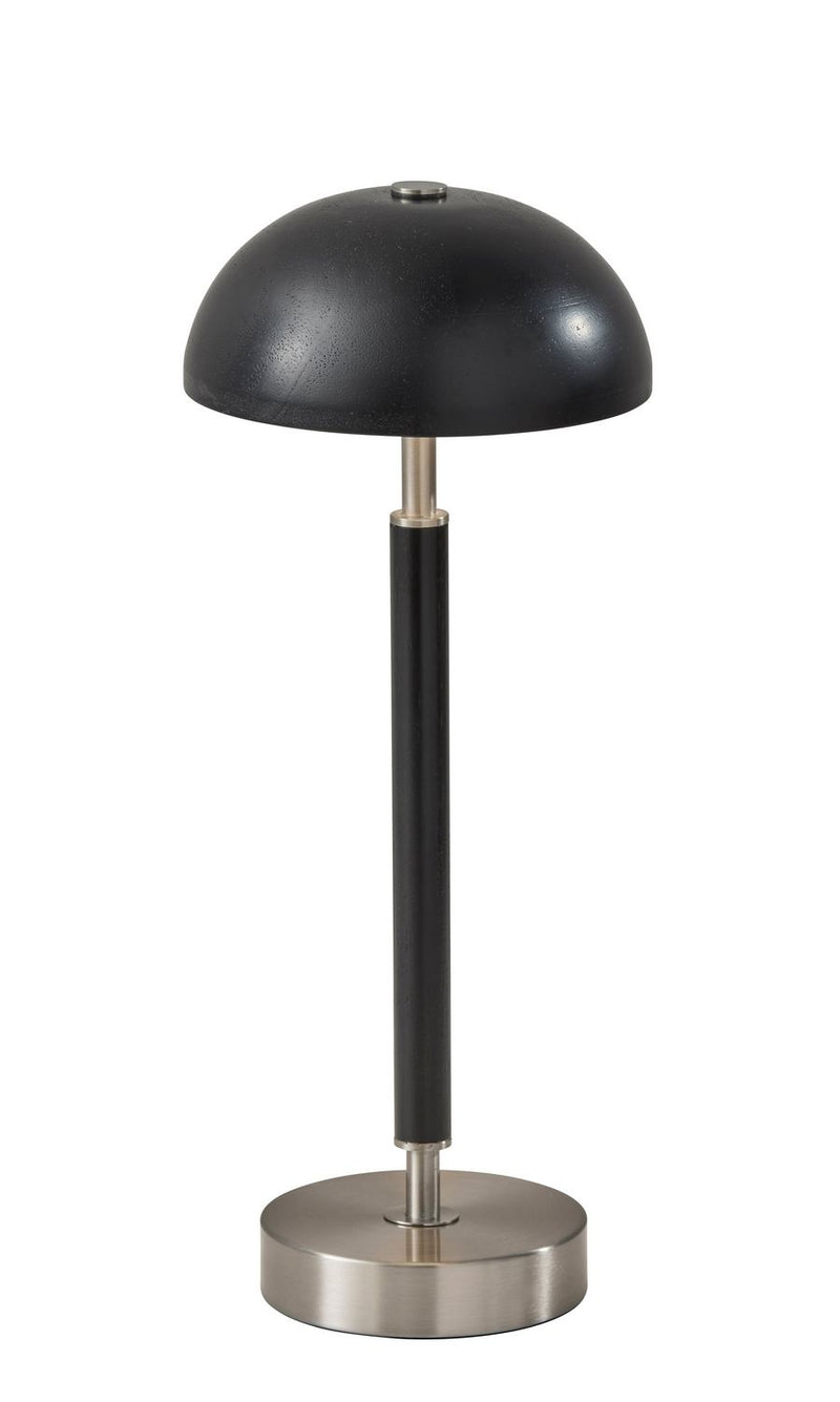 Adesso Home 3064-01 LED Table Lamp, Black Wood & Brushed Steel