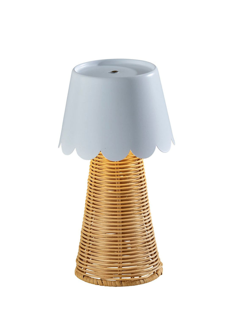 Adesso Home 3165-02 LED Table Lamp, White & Rattan
