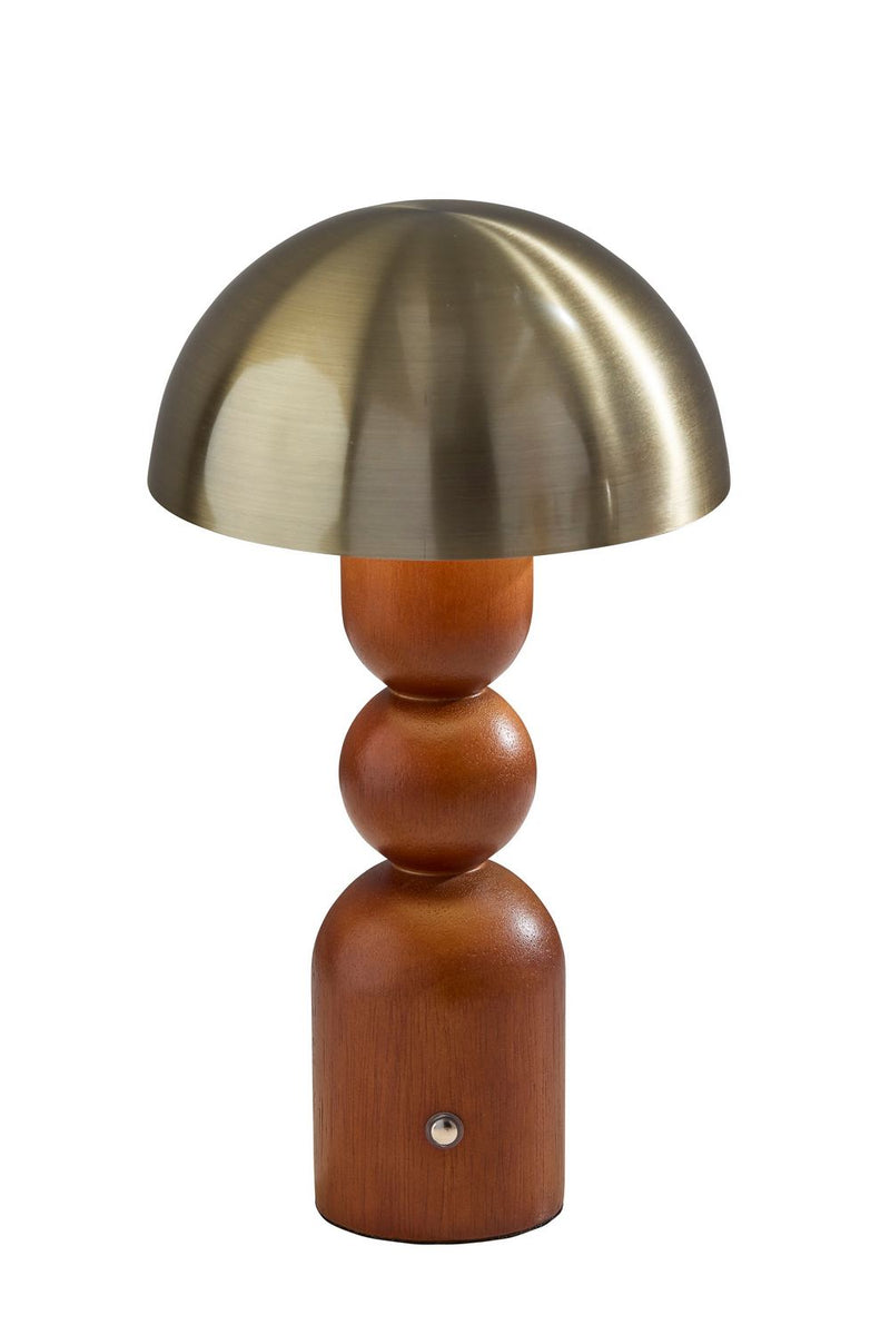 Adesso Home 3178-15 LED Table Lamp, Walnut & Antique Brass