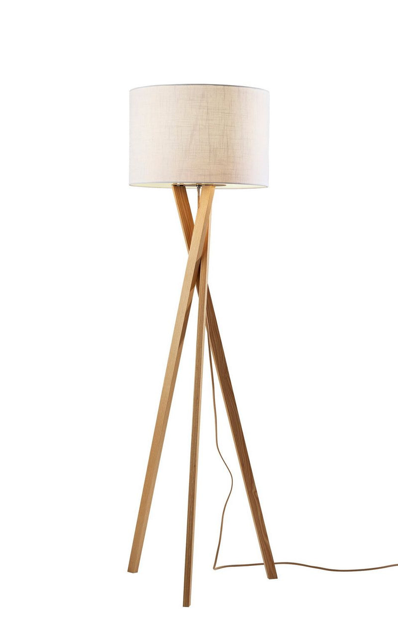 Adesso Home 3227-12 Floor Lamp, Natural Wood