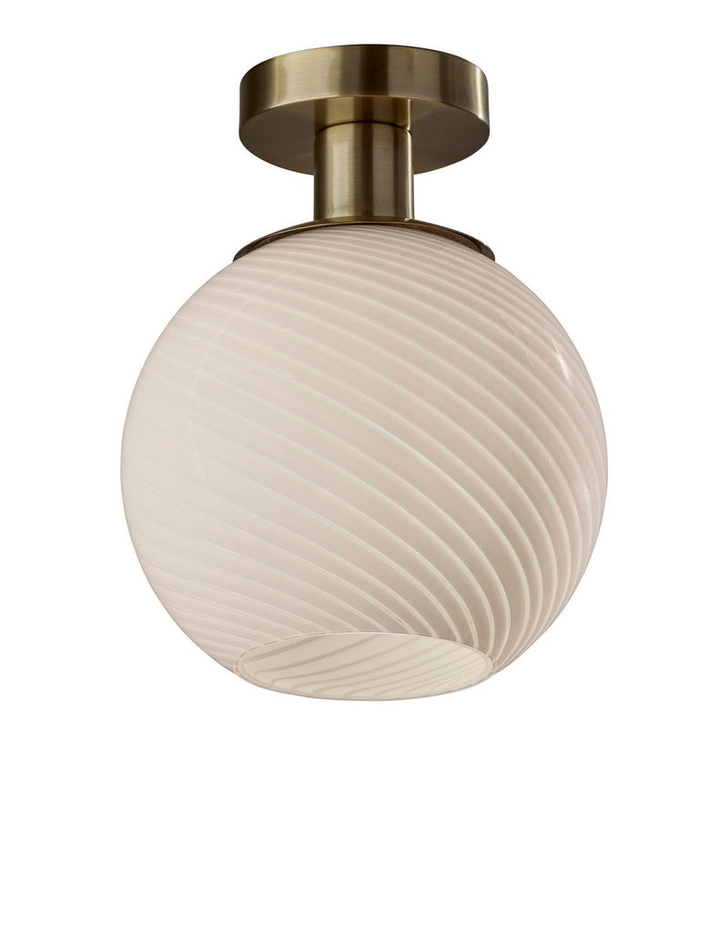 Adesso Home 3254-21 Flush Mount, Antique Brass
