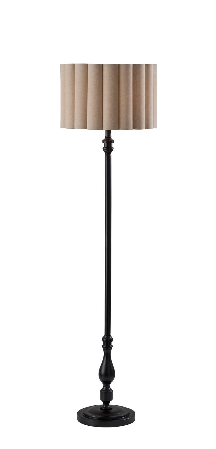 Adesso Home 3274-01 Floor Lamp, Black Wood