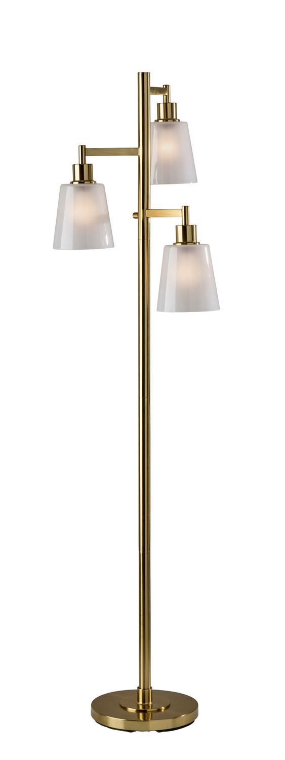 Adesso Home 3312-21 Three Light Tree Lamp, Painted Brass
