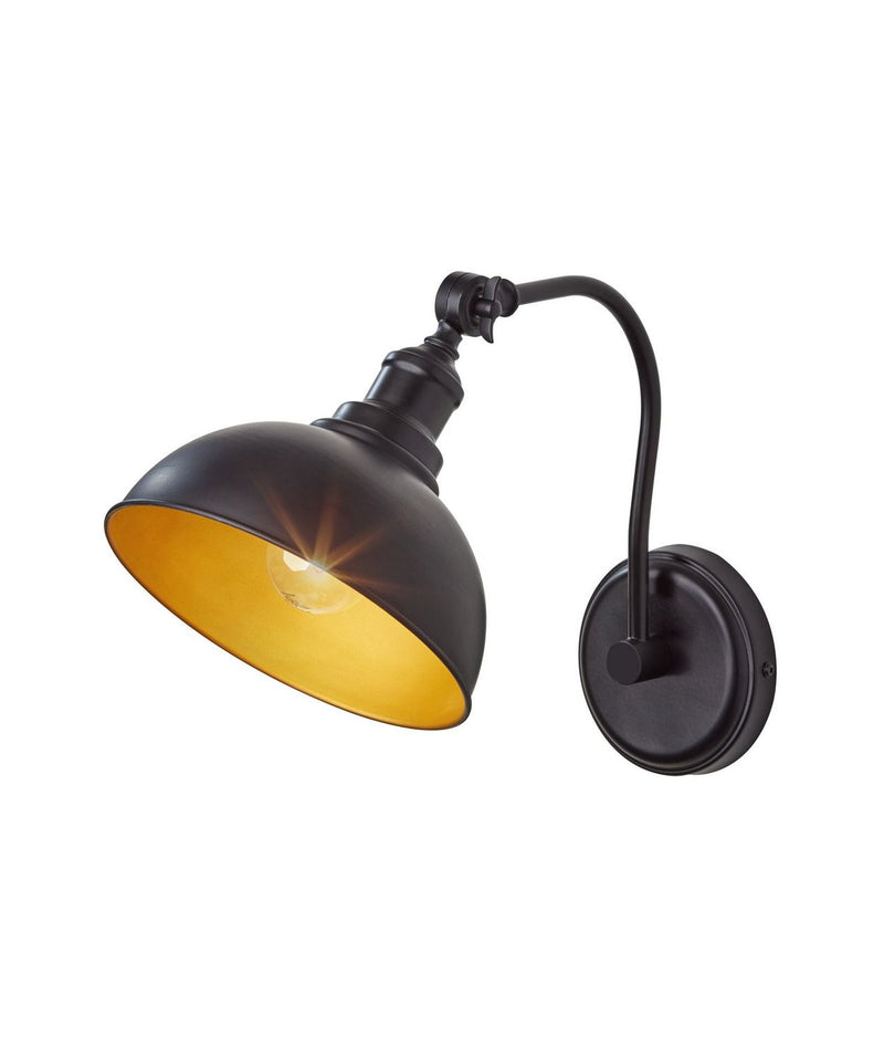Adesso Home 3752-01 Wall Lamp, Black/Gold