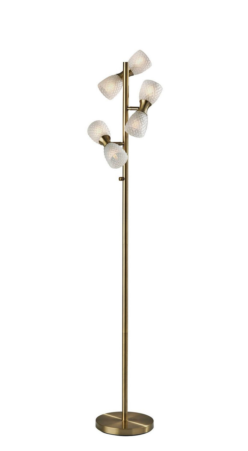 Adesso Home 3863-21 LED Floor Lamp, Antique Brass