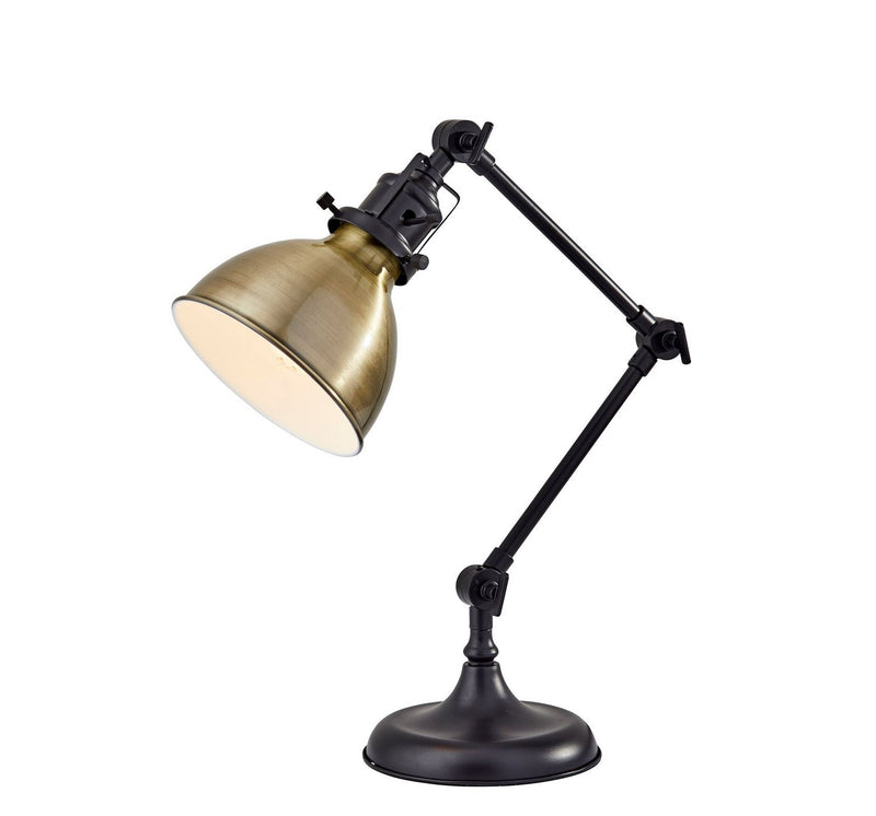 Adesso Home 3908-26 Desk Lamp, Antique Bronze W. Brass