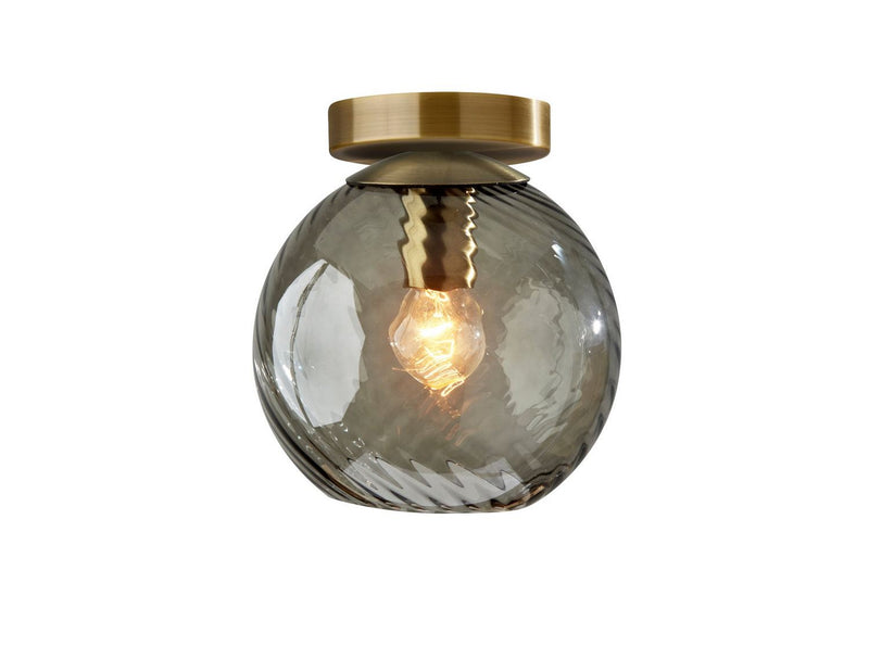 Adesso Home 3925-21 Flush Mount, Antique Brass