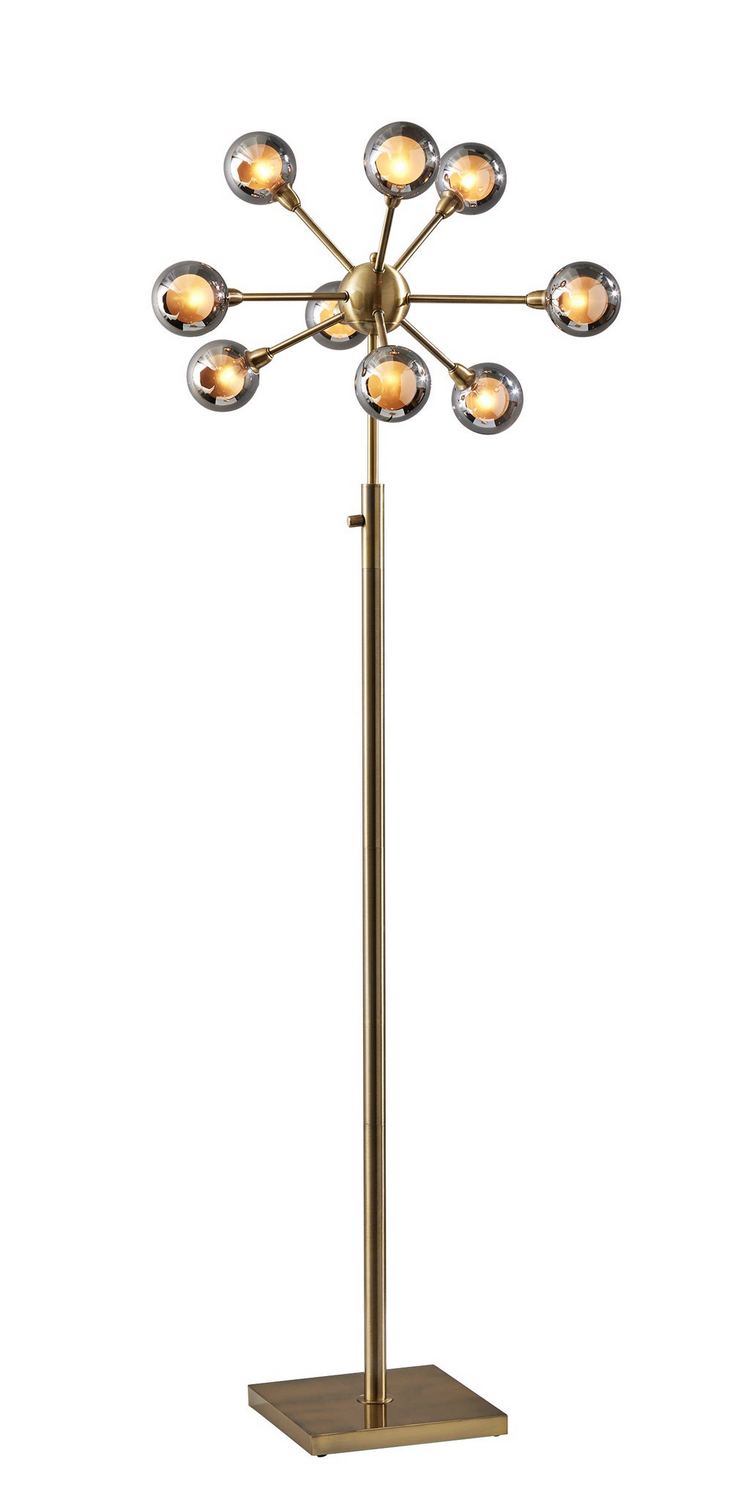 Adesso Home 3934-21 LED Floor Lamp, Antique Brass