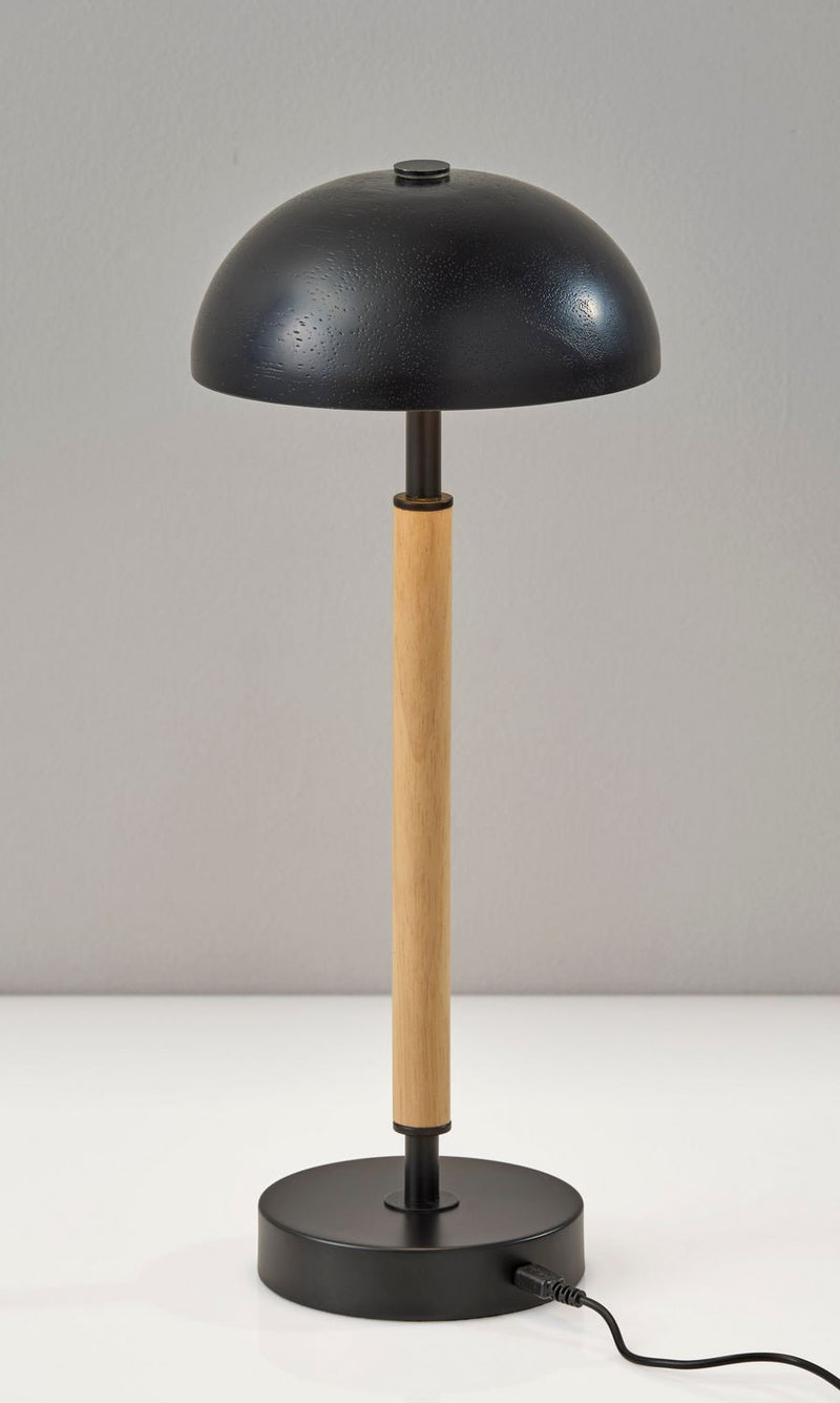 Adesso Home 3064-12 LED Table Lamp, Natural Wood & Black