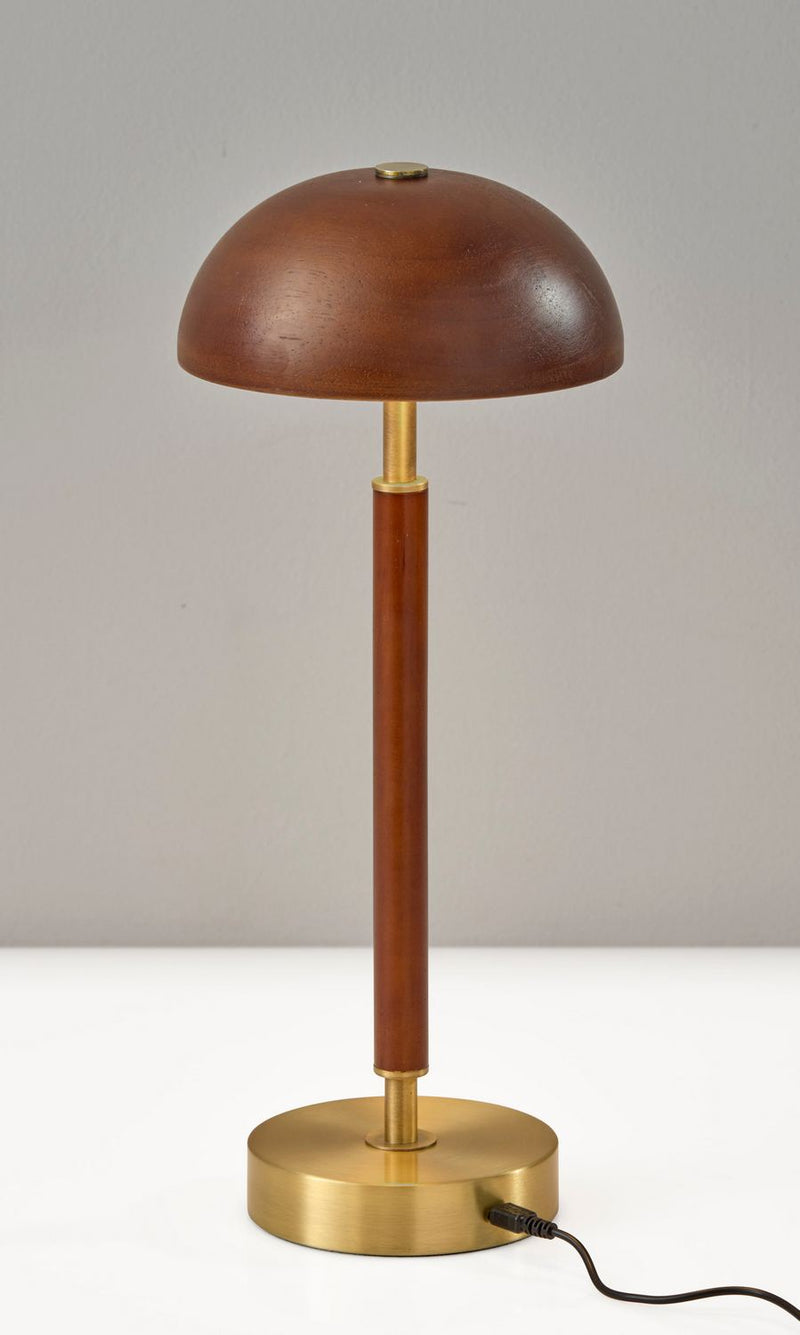 Adesso Home 3064-15 LED Table Lamp, Walnut