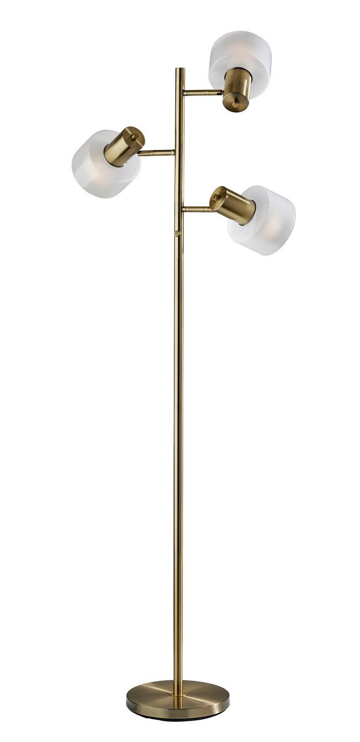 Adesso Home 3941-21 Three Light Tree Lamp, Antique Brass