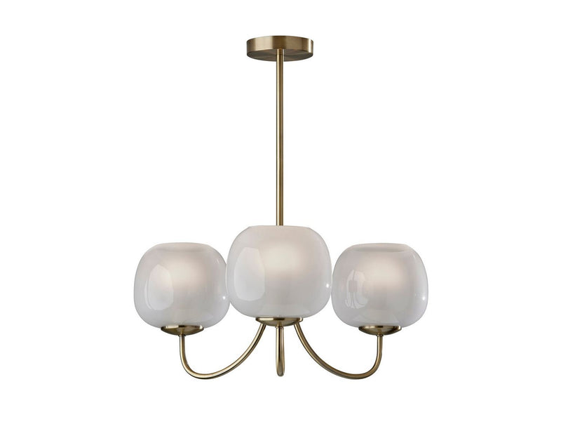 Adesso Home 3947-21 Three Light Chandelier, Antique Brass