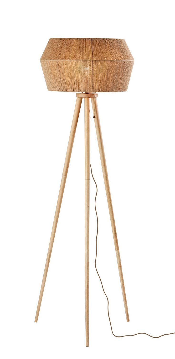 Adesso Home 3960-12 Floor Lamp, Natural Wood
