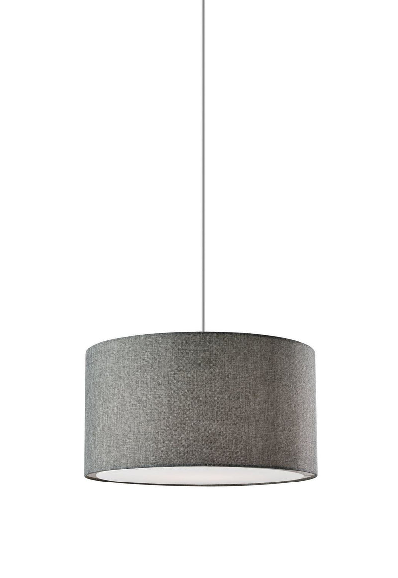 Adesso Home 4003-03 Pendant, Grey Textured Fabric