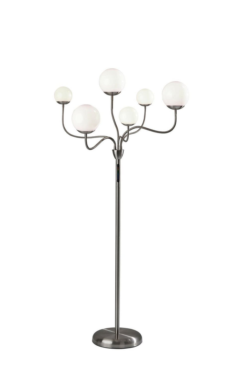 Adesso Home 4041-22 LED Floor Lamp, Brushed Steel