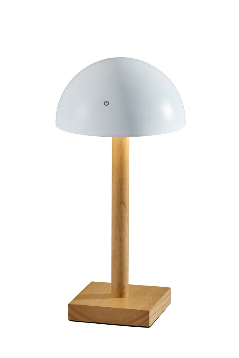 Adesso Home 4065-02 LED Table Lamp, White & Natural Wood