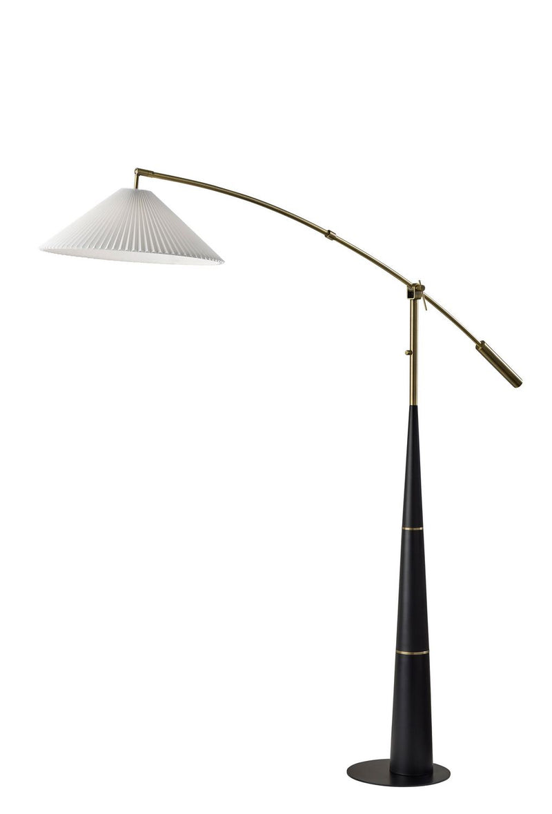 Adesso Home 4068-21 Floor Lamp, Black & Antique Brass