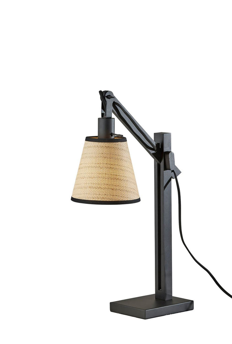 Adesso Home 4088-01 Table Lamp, Black & Black Wood