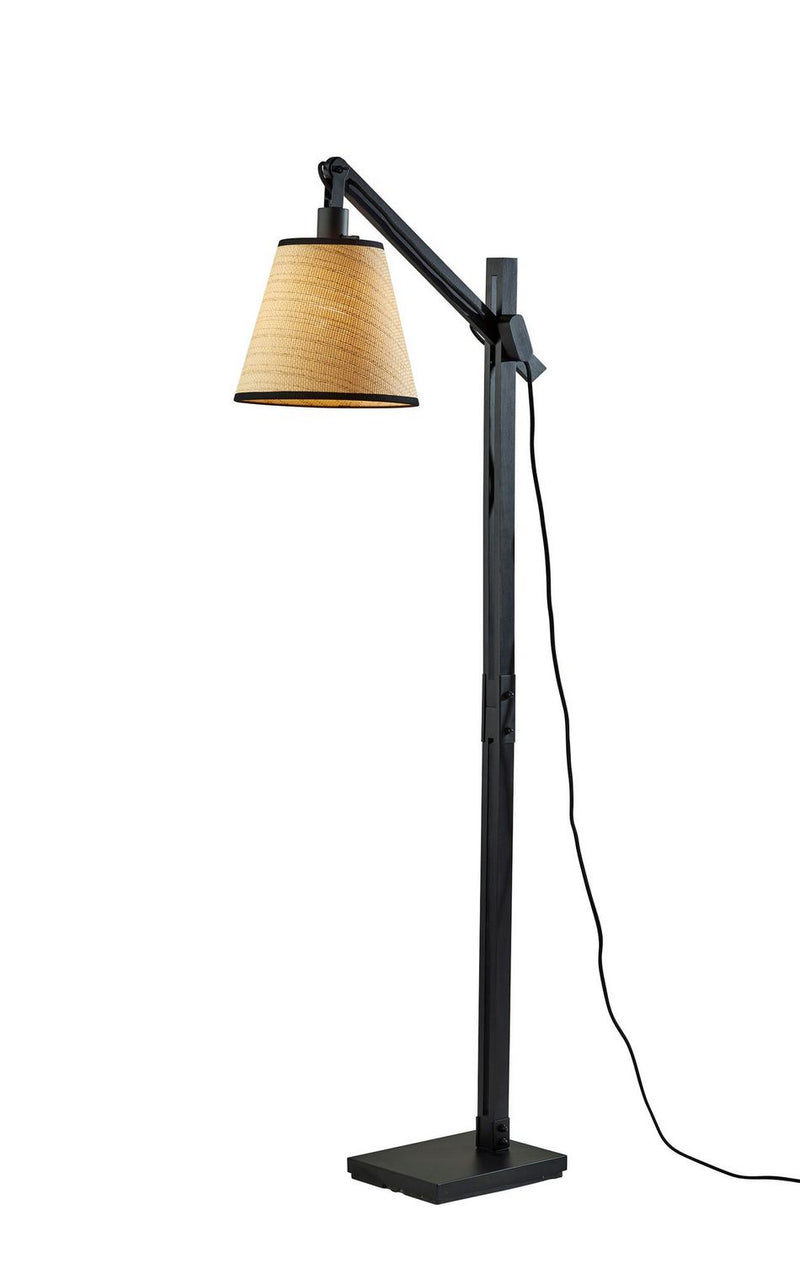 Adesso Home 4089-01 Floor Lamp, Black & Black Wood
