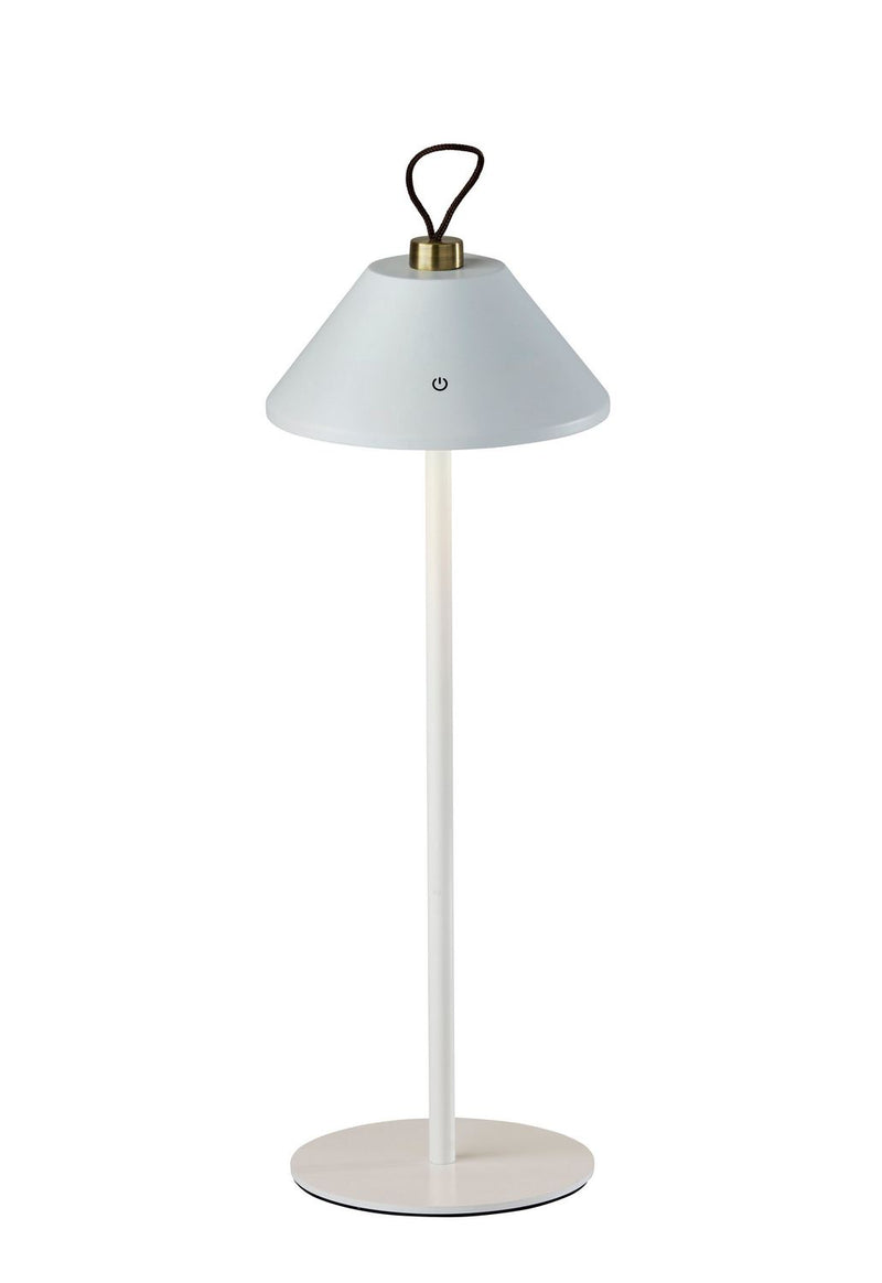 Adesso Home 4091-02 LED Table Lamp, White & Antique Brass