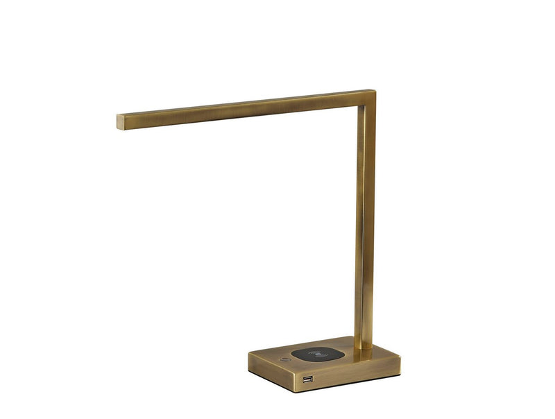 Adesso Home 4220-21 LED Desk Lamp, Antique Brass