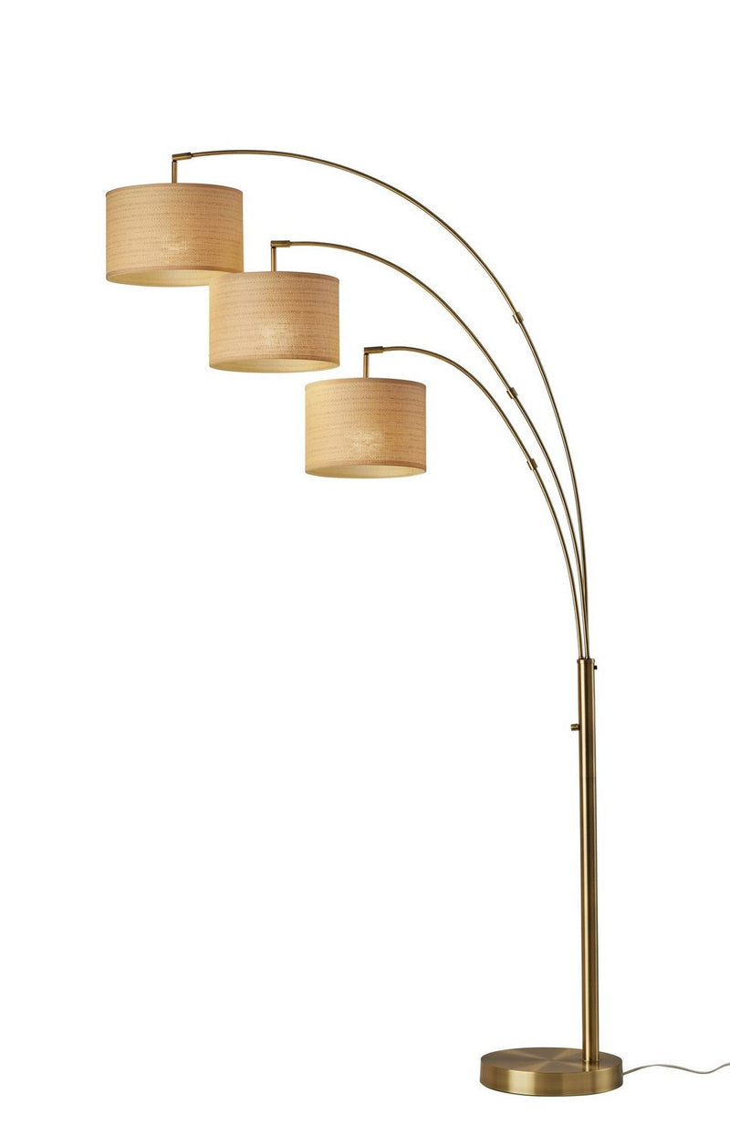 Adesso Home 4250-18 Three Light Floor Lamp, Antique Brass