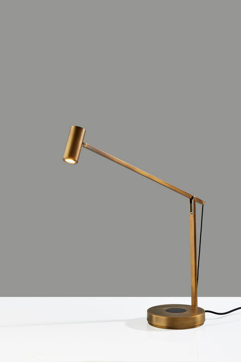 Adesso Home 10036309LBB LED Task Lamp, Lacquered Burnished Brass