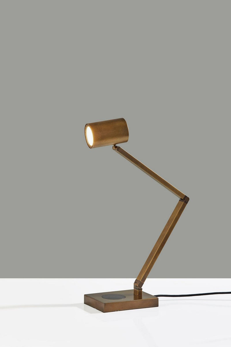 Adesso Home 10036311LBB LED Task Lamp, Lacquered Burnished Brass