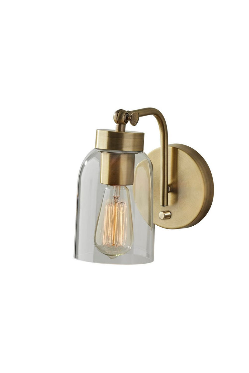 Adesso Home 4286-21 Wall Lamp, Antique Brass