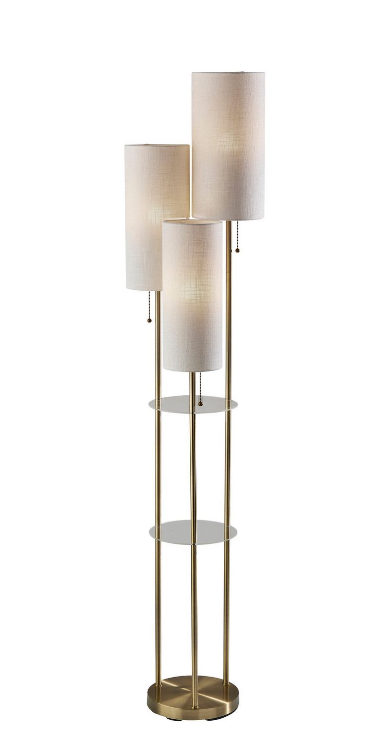 Adesso Home 4305-21 Three Light Floor Lamp, Antique Brass
