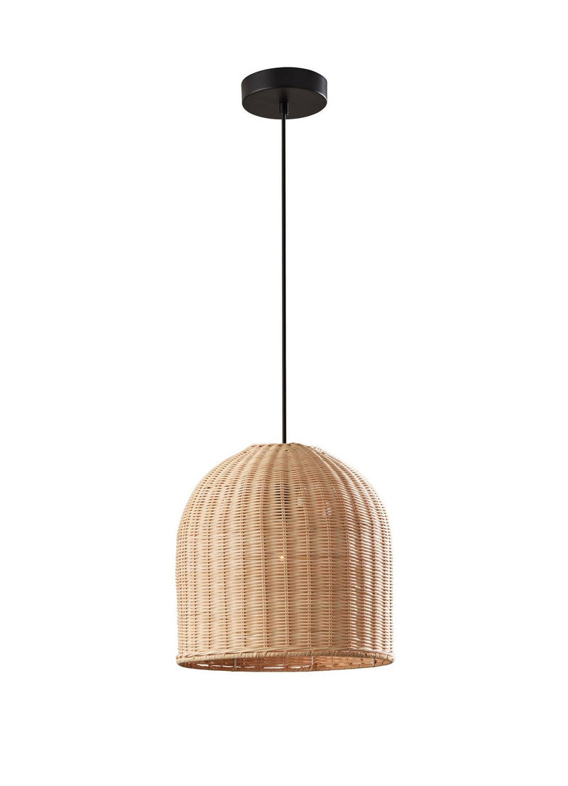 Adesso Home 4330-26 Pendant, Dark Bronze W. Light Rattan