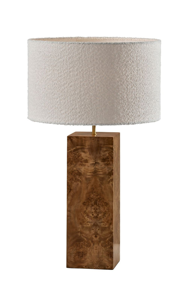 Adesso Home 4346-15 Table Lamp, Burled Wood W. Antique Brass