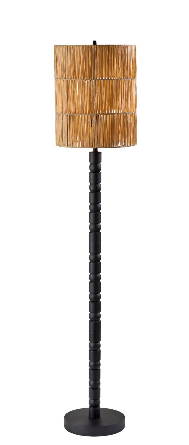 Adesso Home 4356-01 One Light Floor Lamp, Black Wood