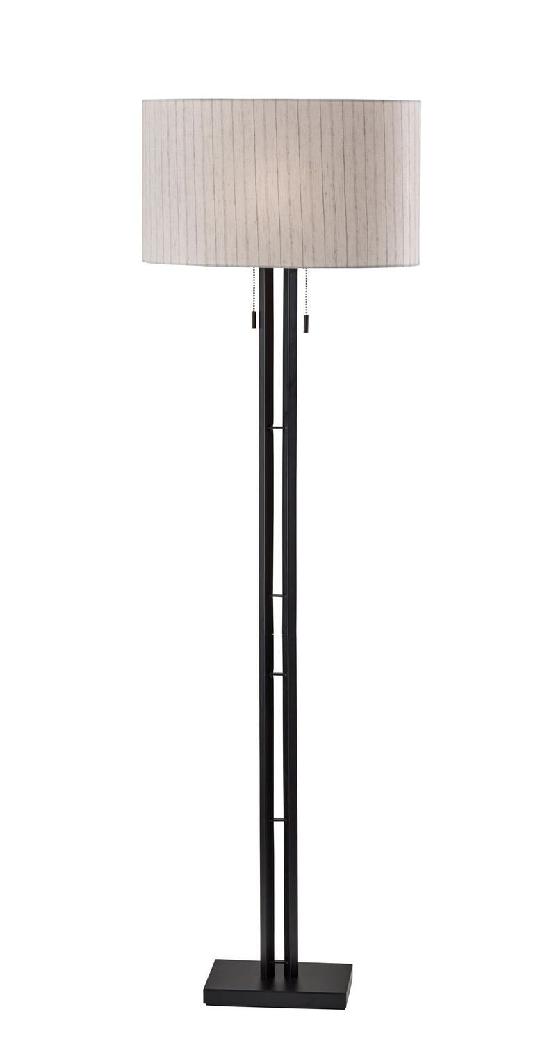 Adesso Home 4360-01 Two Light Floor Lamp, Black